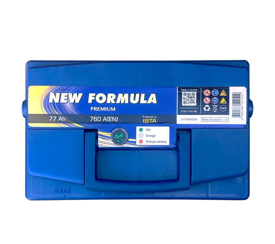 Автомобільний акумулятор ISTA New Formula PREMIUM 77Ah 760A R+