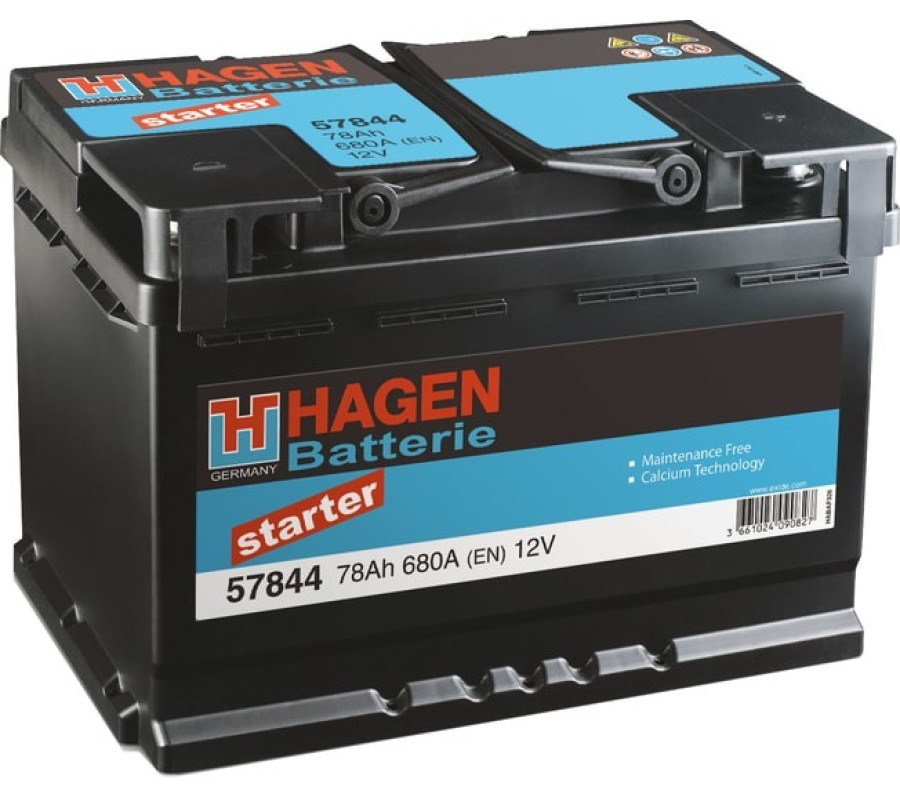 Автомобільний акумулятор Hagen 78Ah 680A R+
