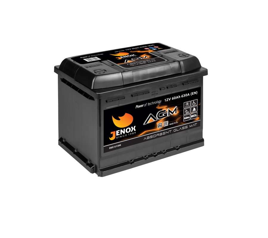Автомобільний акумулятор Jenox 60Ah 630A R+ AGM