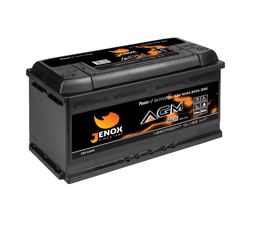Автомобільний акумулятор Jenox 95Ah 850A R+ AGM