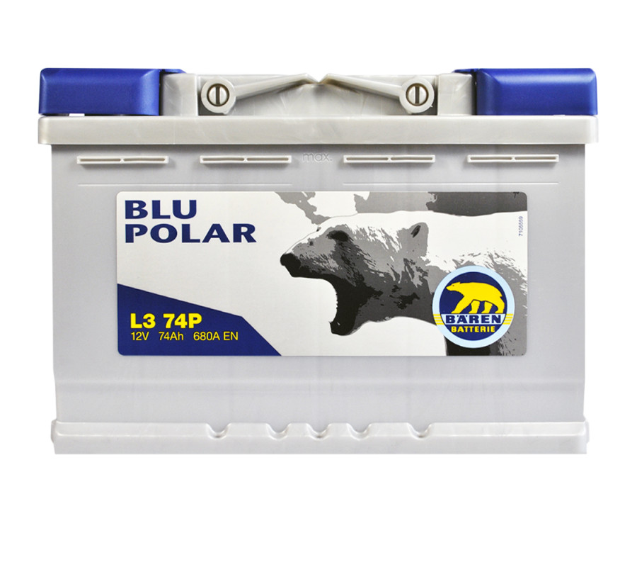 Автомобільний акумулятор BAREN Blu polar 74Аh 680А R+