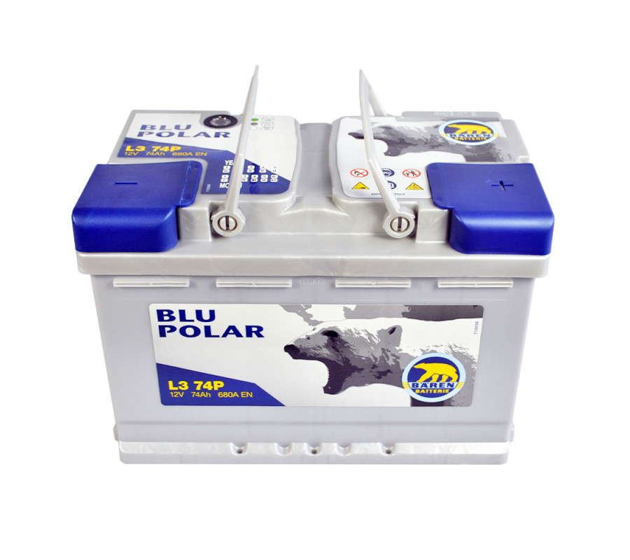 Автомобільний акумулятор BAREN Blu polar 74Аh 680А R+