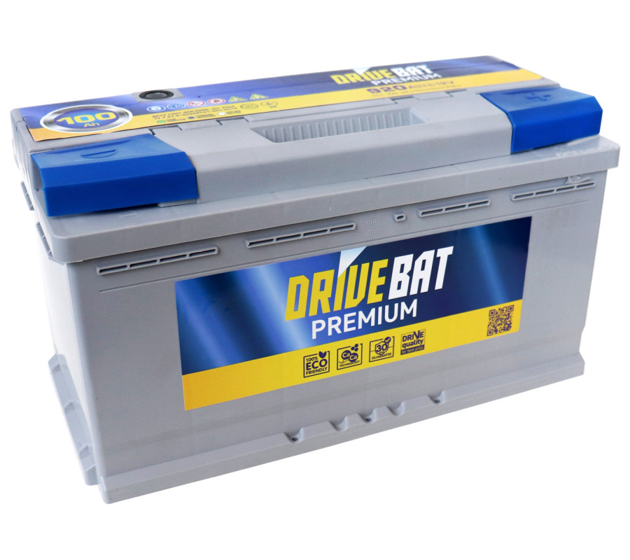 Автомобільний акумулятор Drivebat 100Ah 920A R+