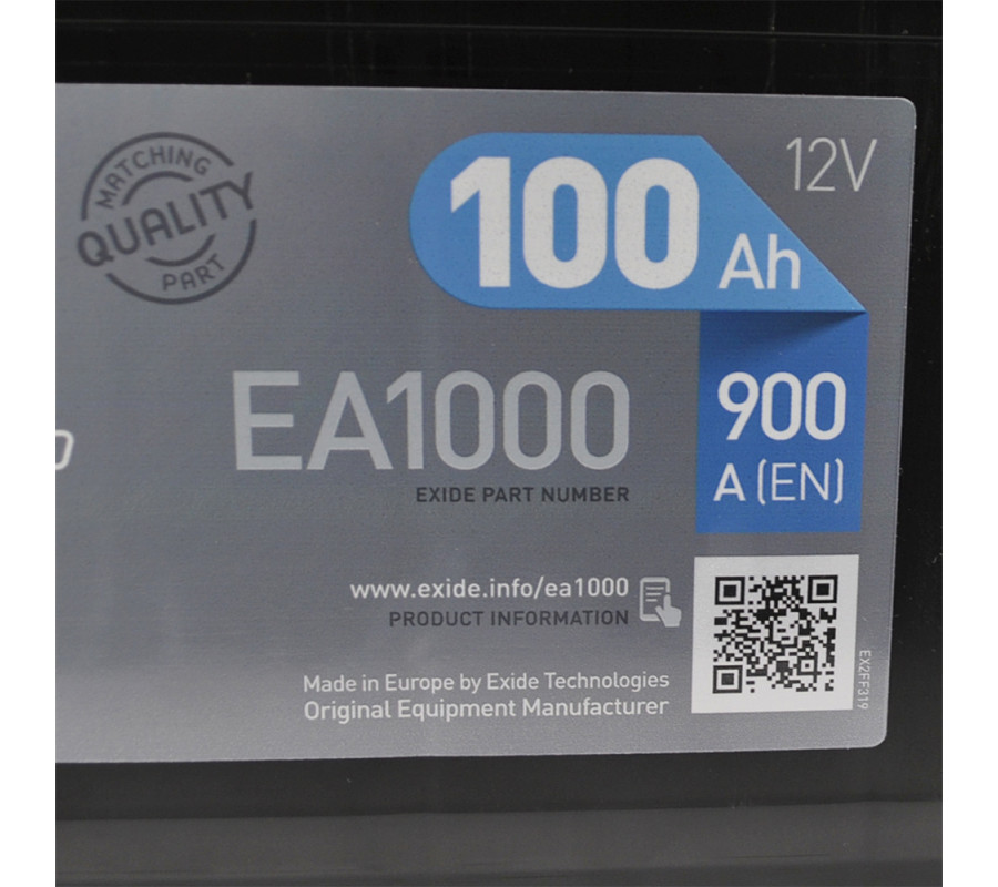 Автомобільний акумулятор Exide Premium 100Ah 900A EA1000