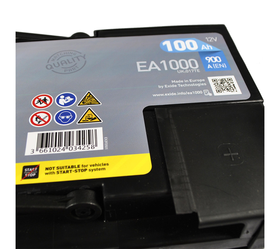 Автомобільний акумулятор Exide Premium 100Ah 900A EA1000