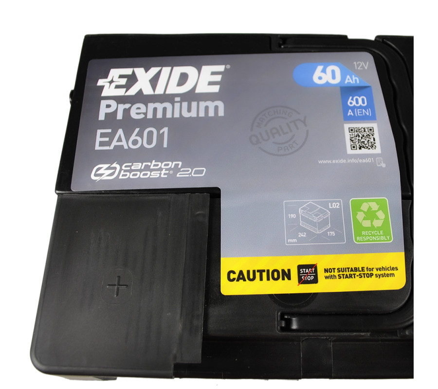 Автомобільний акумулятор Exide Premium 60Ah 600A EA601