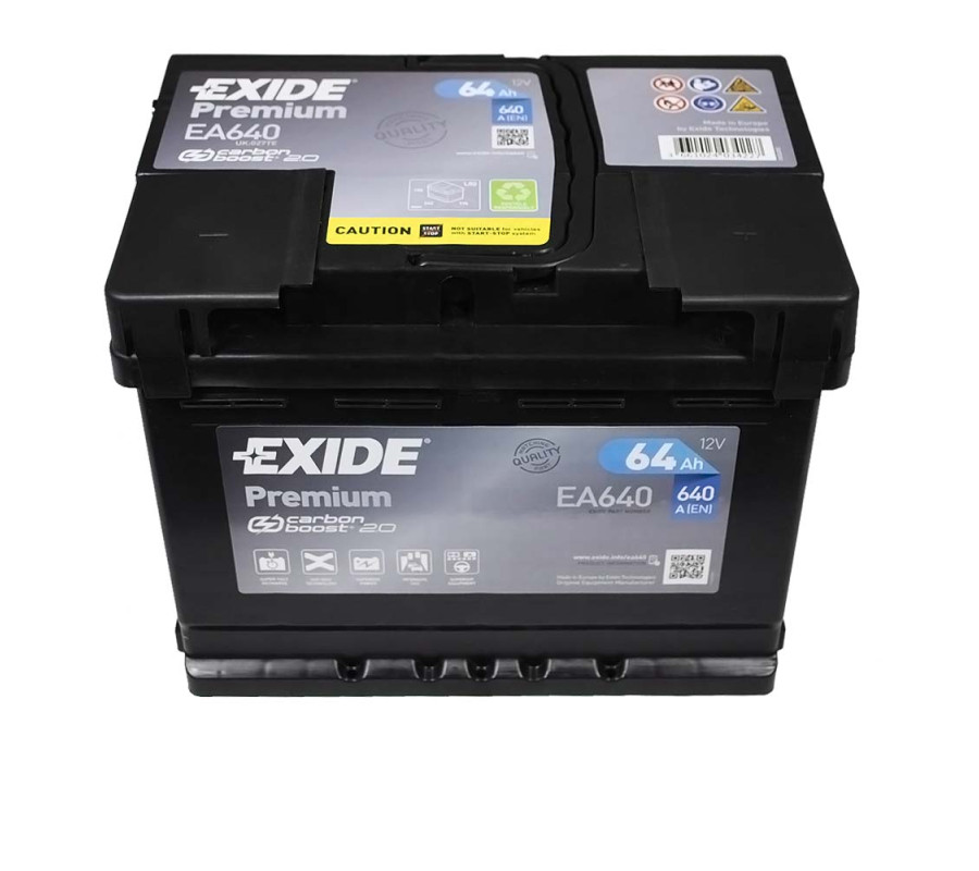 Автомобільний акумулятор Exide Premium 64Ah 640A EA640