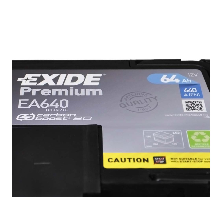 Автомобільний акумулятор Exide Premium 64Ah 640A EA640