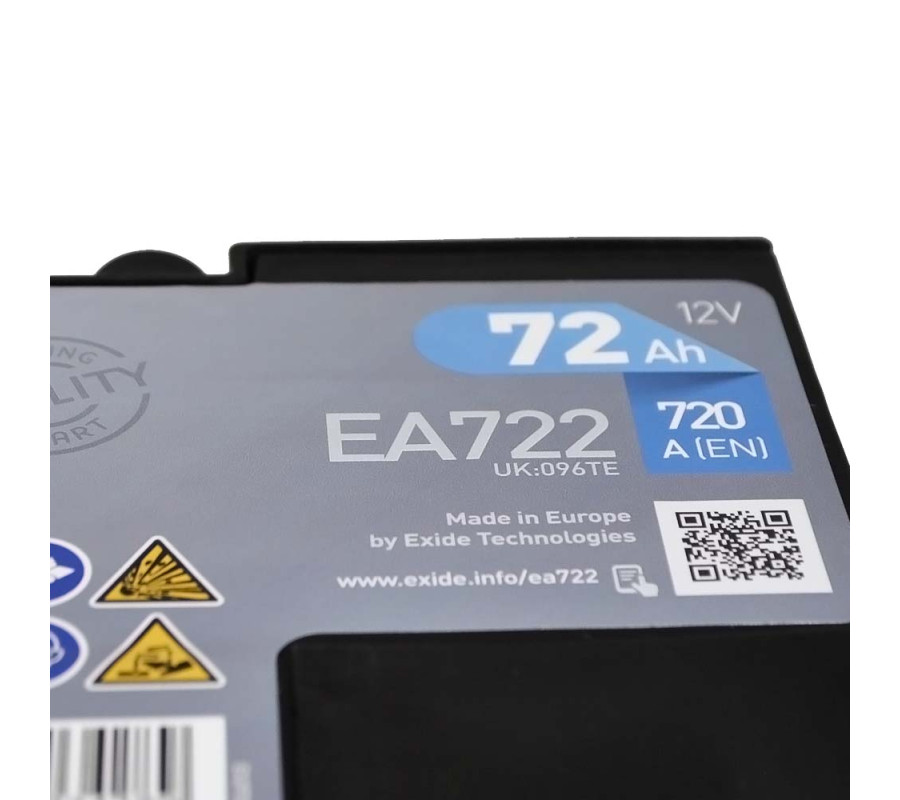 Автомобільний акумулятор Exide Premium 72Ah 720A EA722