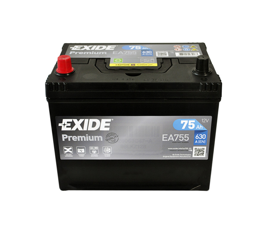Автомобільний акумулятор Exide Premium 75Ah 630A EA755