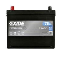 Автомобильный аккумулятор Exide Premium 75Ah 630A EA755