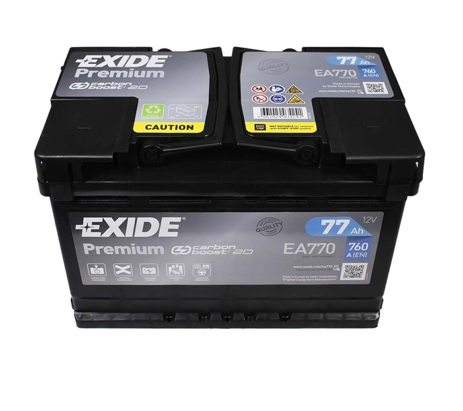 Автомобільний акумулятор Exide Premium 77Ah 760A EA770