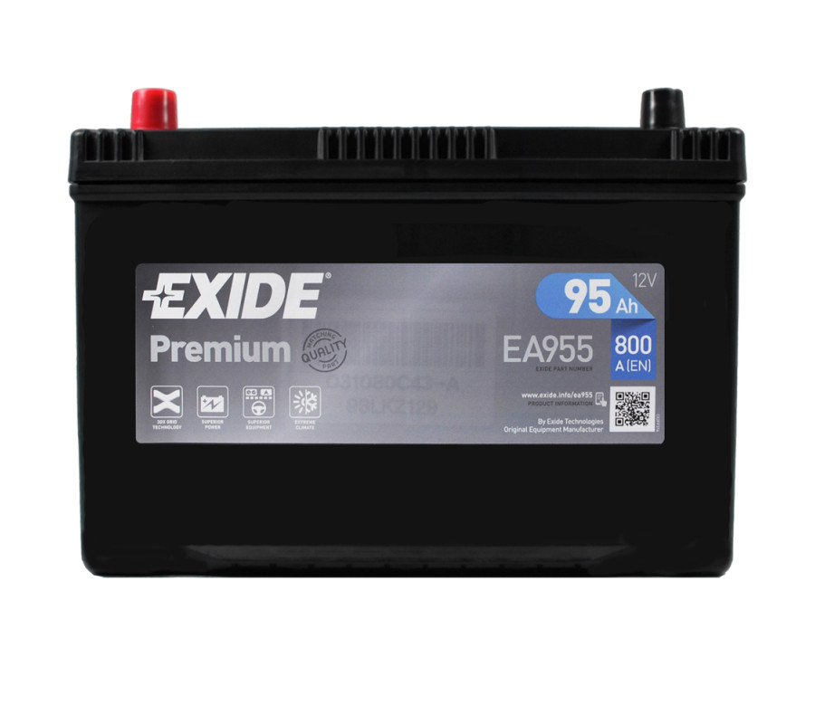 Автомобільний акумулятор Exide Premium 95Ah 800A EA955