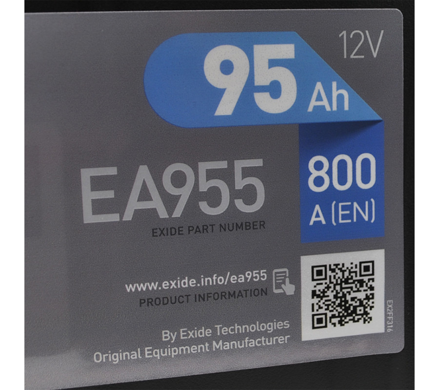 Автомобільний акумулятор Exide Premium 95Ah 800A EA955