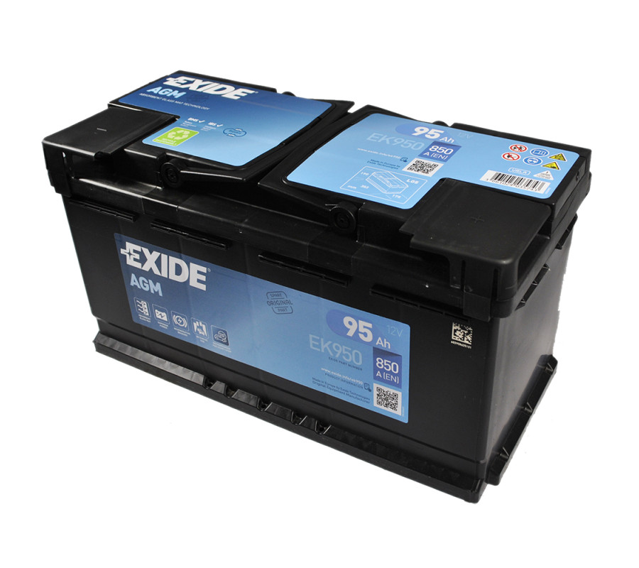Автомобільний акумулятор Exide 95Ah 850 A Start Stop AGM EK950