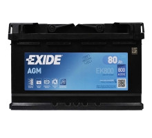 Автомобільний акумулятор Exide 80Ah 800 A Start Stop AGM EK800