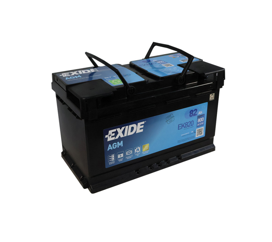 Автомобільний акумулятор Exide 82Ah 800 A Start Stop AGM EK820 (EK800)