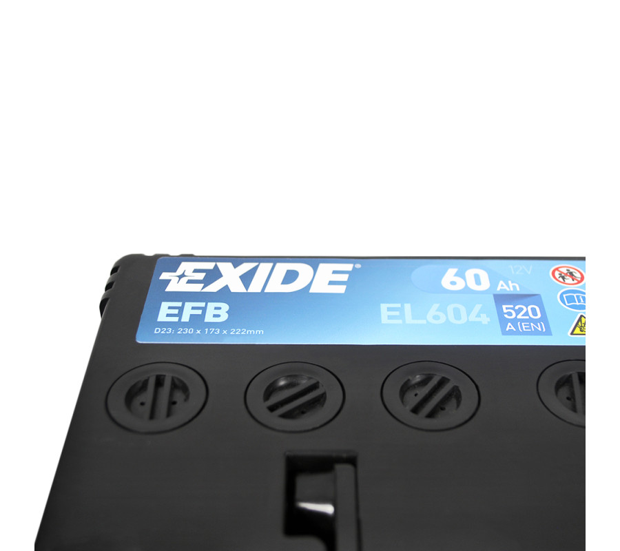 Автомобільний акумулятор Exide 60Ah 520A Start Stop EFB EL604