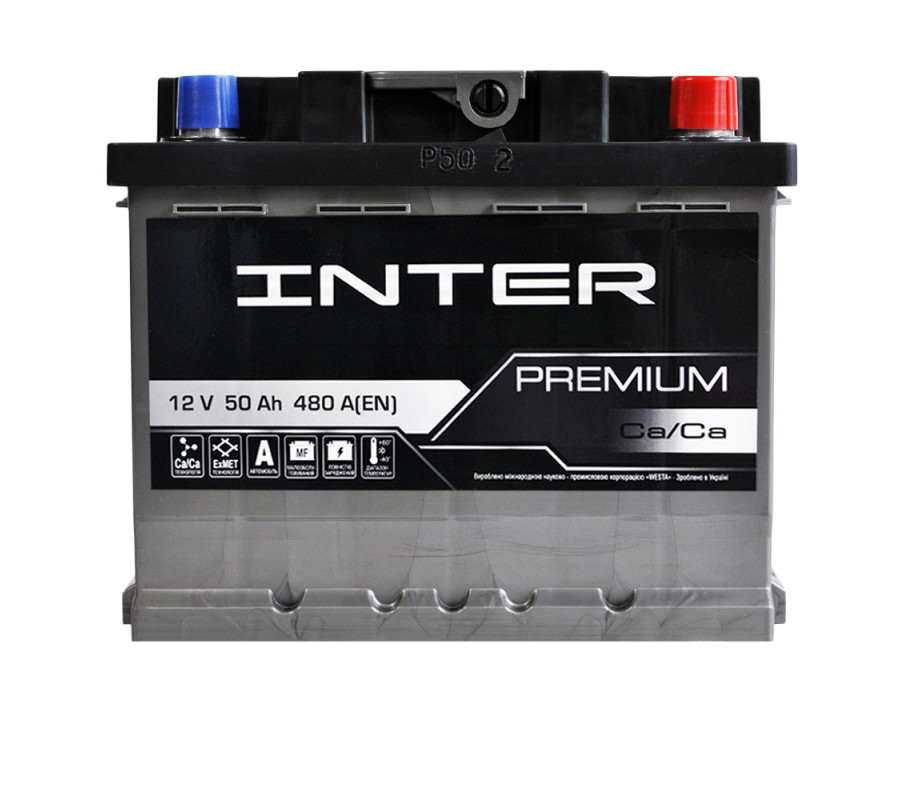 Автомобільний акумулятор WESTA INTER Premium 50Ah 480A R+