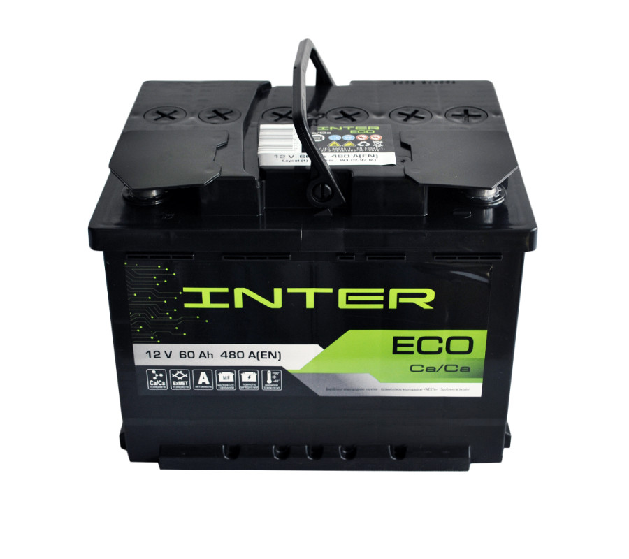 Автомобільний акумулятор WESTA Inter Eco 60Ah 480A L+