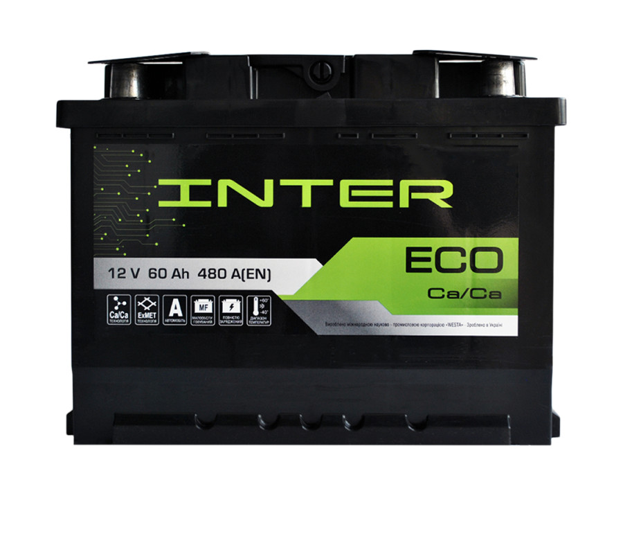 Автомобільний акумулятор WESTA Inter Eco 60Ah 480A R+