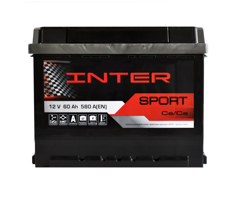 Автомобільний акумулятор WESTA INTER Sport 60Ah 580A L+
