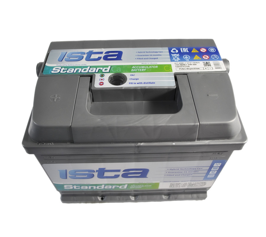 Автомобільний акумулятор ISTA Standard 60Аh 540А L+