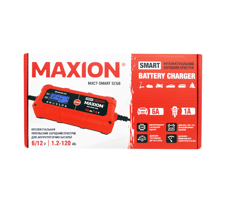 Зарядний пристрій MAXION SMART SC6B (6V/12V)