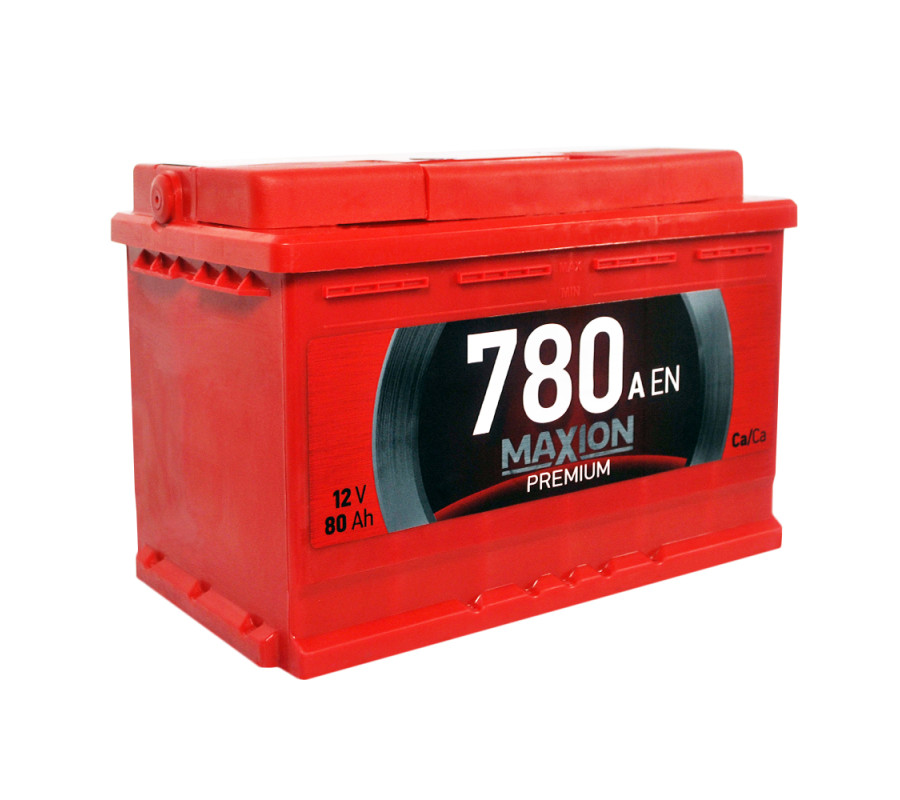 Автомобільний акумулятор MAXION Premium 80Аh 780A R+ 