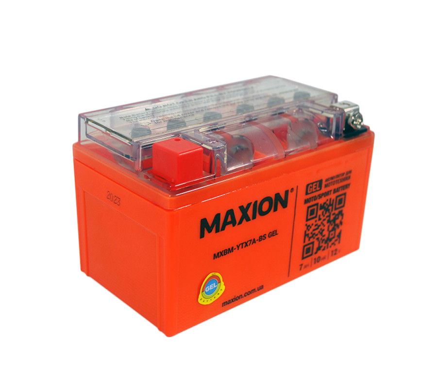 Мото акумулятор MAXION 12V 7Ah 90A YTX 7A-BS 12V L+ 