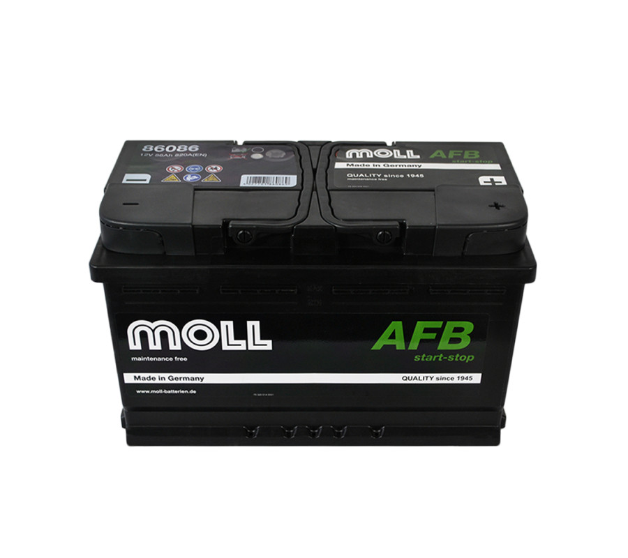 Автомобільний акумулятор MOLL AFB 86Ah 820A R+ Start Stop