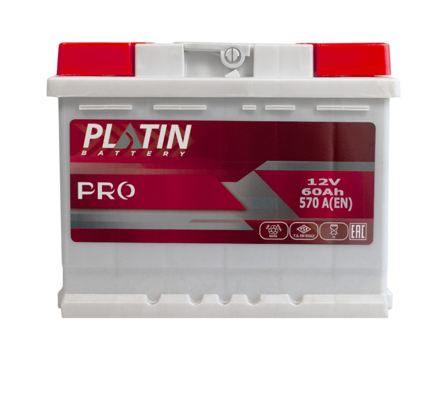 Автомобільний акумулятор PLATIN Pro 60Ah 570A L+