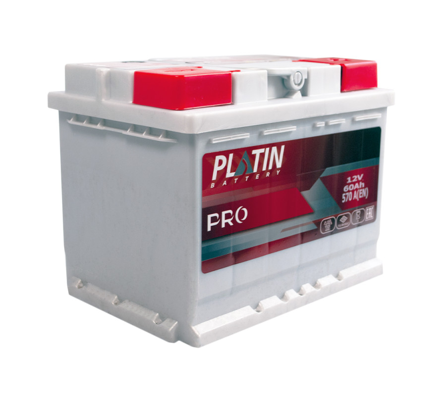 Автомобільний акумулятор PLATIN Pro 60Ah 570A L+