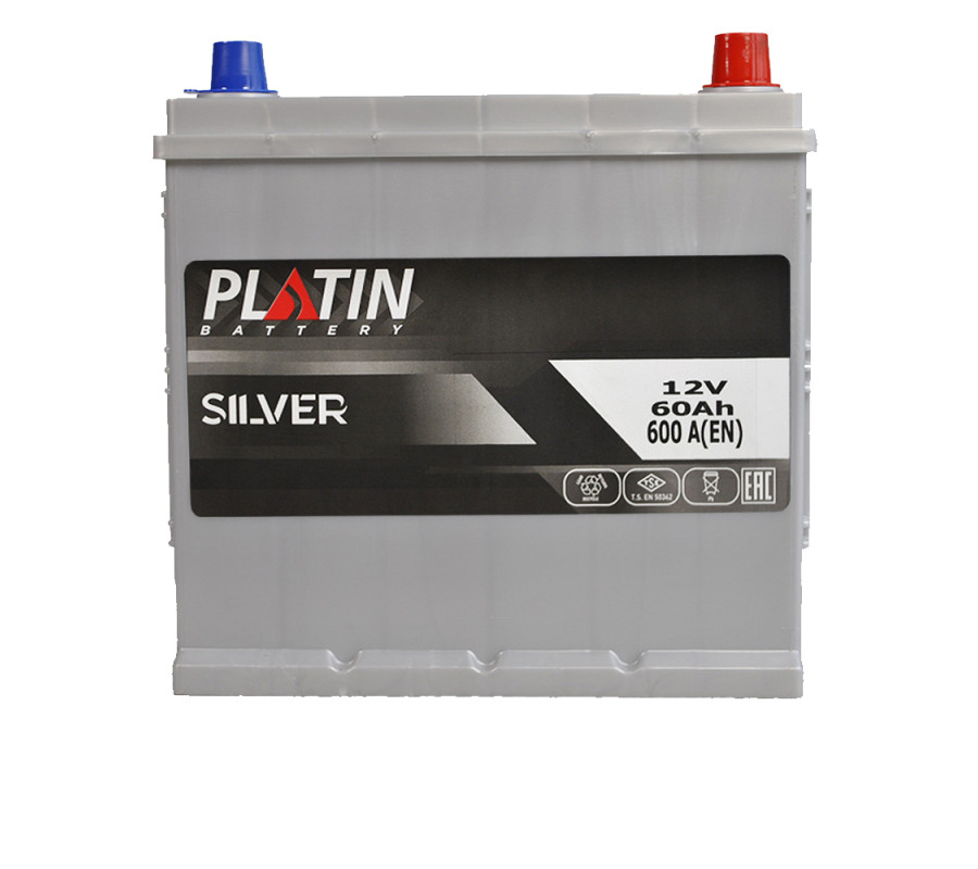 Автомобільний акумулятор PLATIN Silver Asia 60Ah 600A R+