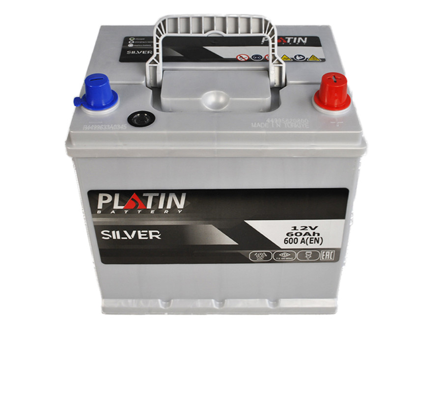 Автомобільний акумулятор PLATIN Silver Asia 60Ah 600A R+