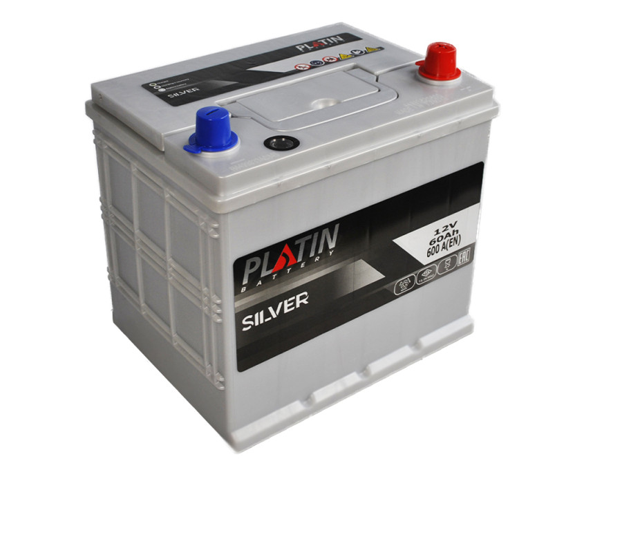 Автомобільний акумулятор PLATIN Silver Asia 60Ah 600A R+