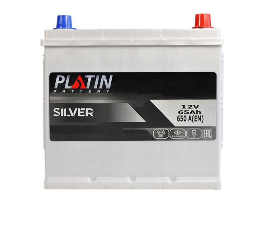 Автомобільний акумулятор PLATIN Silver Asia 65Ah 650A R+ 