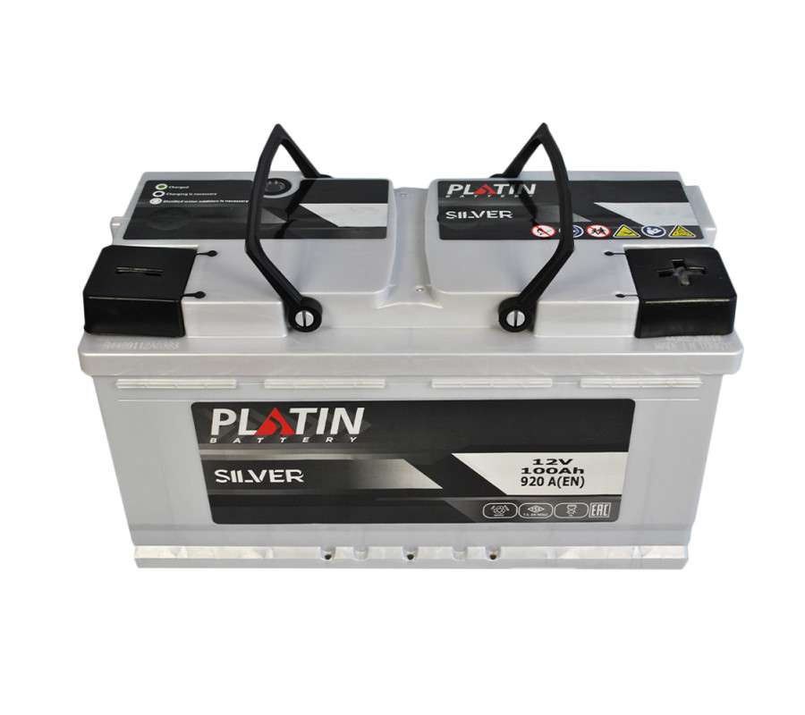 Автомобільний акумулятор PLATIN Silver 100Ah 920A R+