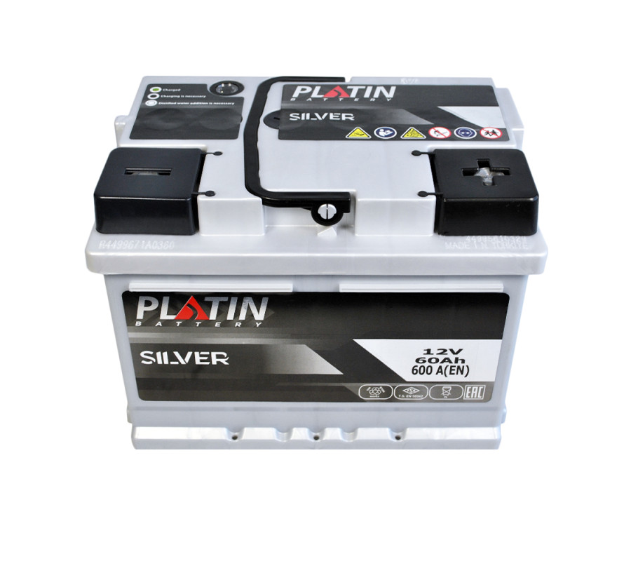Автомобільний акумулятор PLATIN Silver 60Ah 600A R+