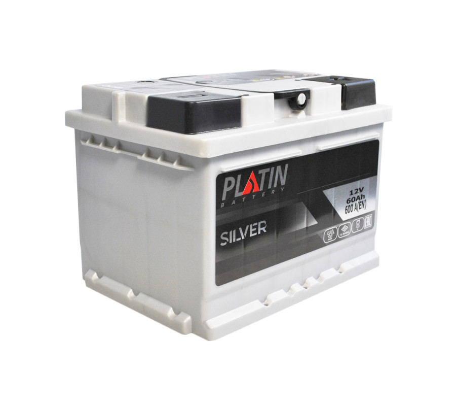 Автомобільний акумулятор PLATIN Silver 60Ah 600A R+