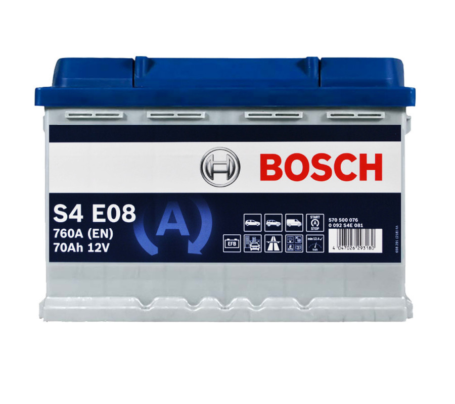 Автомобільний акумулятор Bosch EFB 70Ah 760A S4E081