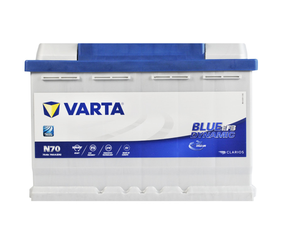 Автомобільний акумулятор Varta  Blue Dynamic 70Ач 760А EFB N70