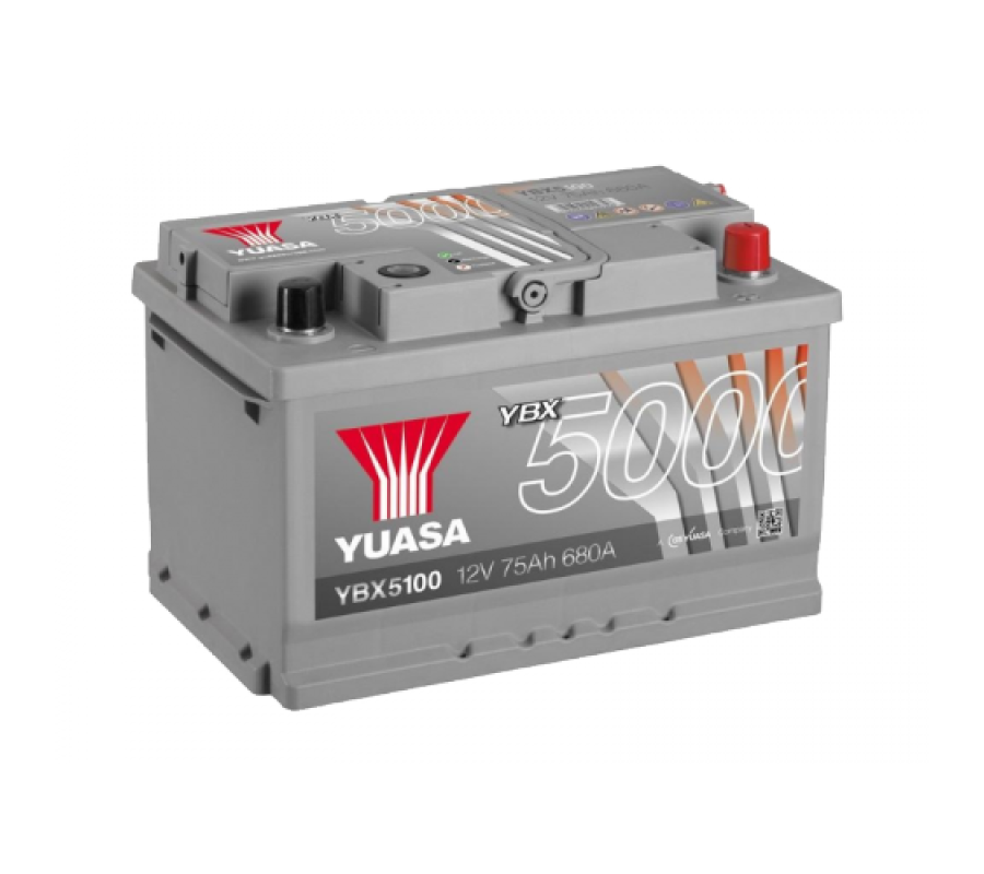 Автомобільний акумулятор Yuasa 75Ah 680A YBX5100