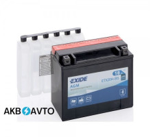 Мото акумулятор EXIDE 12V 18A ETX20H-BS 