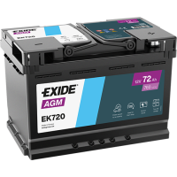 Автомобільний акумулятор Exide 72Ah 760 A Start Stop AGM EK720 (EK700)