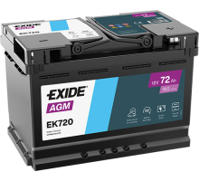 Автомобільний акумулятор Exide 72Ah 760 A Start Stop AGM EK720 (EK700)