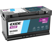 Автомобільний акумулятор Exide 96Ah 850 A Start Stop AGM EK960 (EK950)