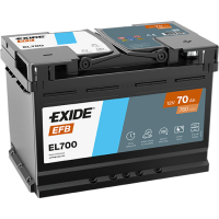 Автомобільний акумулятор Exide 70Ah 760 A Start Stop EFB EL700