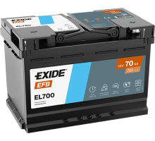 Автомобільний акумулятор Exide 70Ah 760 A Start Stop EFB EL700