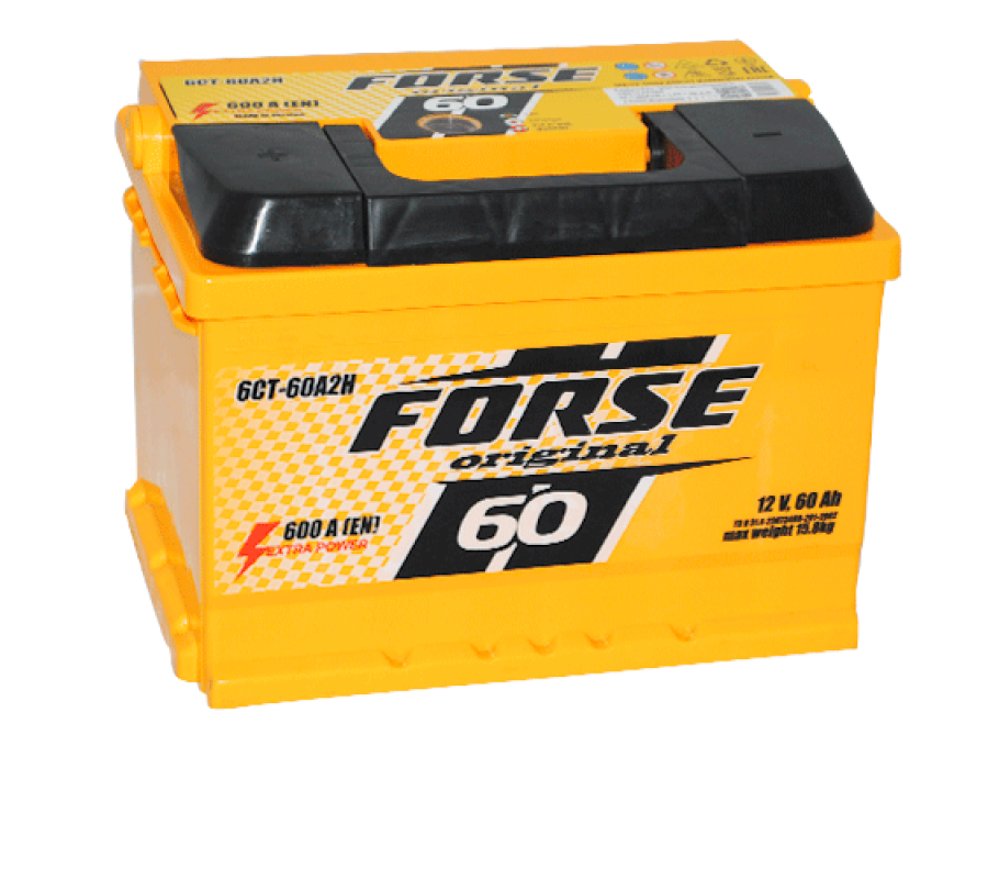Автомобільний акумулятор FORSE 60Ah 600A L+
